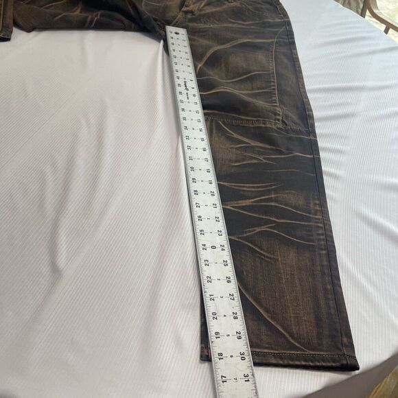 Parva Milano Classic Straight Whiskered Denim Jeans Size 38 X 30 - Picture 5 of 10